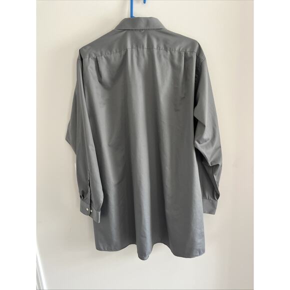 Van Heusen men’s Wrinkle Free Dress Shirt long sleeved size 19 35/26 Tall Gray - Picture 5 of 7